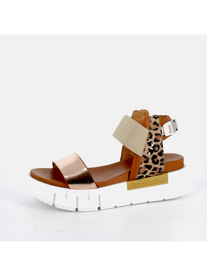 Chaussures Babies Femme Nero Giardini En Cuir - Talon Bloc, Semelle Caoutchouc, Fabriqué En Italie