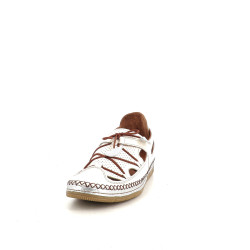 Chaussures ouvertes en cuir creme melinnew Coco Abricot