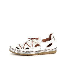 Chaussures ouvertes en cuir creme melinnew Coco Abricot