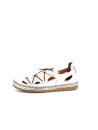 Chaussures ouvertes en cuir creme melinnew Coco Abricot