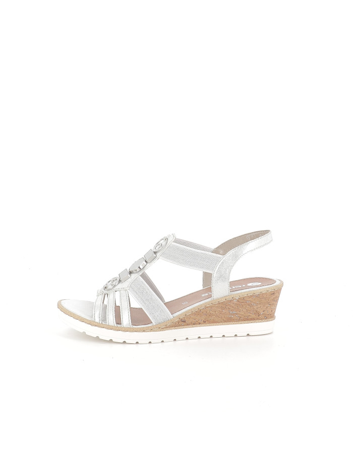 Sandales Femme Argentées Scintillantes Dune - Taille UK 4 (37), Cuir, Style à Lanières