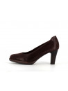 escarpin marron en cuir