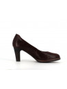 escarpin marron en cuir