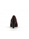 escarpin marron en cuir