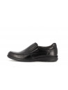 mocassin noir en cuir