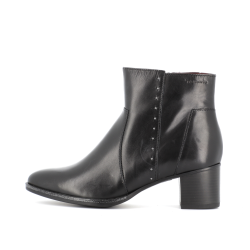 Bottine noir en cuir
