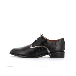 derby noir en cuir
