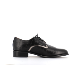 derby noir en cuir