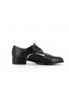 derby noir en cuir