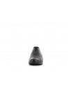 sabot noire a talon en cuir