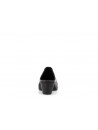 sabot noire a talon en cuir