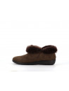 chausson marron doublé laine