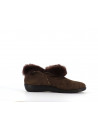 chausson marron doublé laine