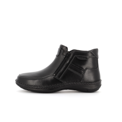 basket montante noir en cuir