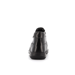 basket montante noir en cuir