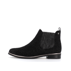 boots noir brillant en cuir