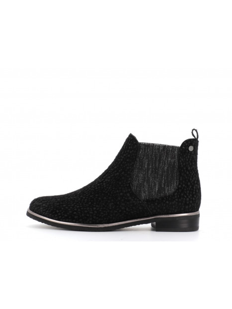 boots noir brillant en cuir