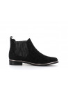 boots noir brillant en cuir