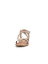 Sandales en cuir or argenté Les Tropéziennes