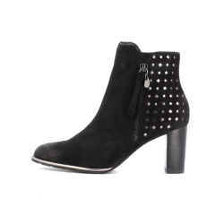Bottine noir en cuir