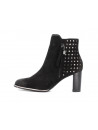 Bottine noir en cuir