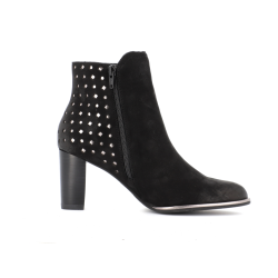 Bottine noir en cuir