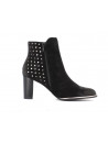Bottine noir en cuir