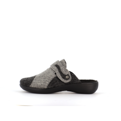 chausson gris en laine
