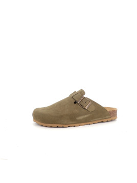 Mules en cuir kaki I Am