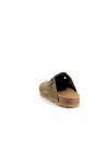 Mules en cuir kaki I Am