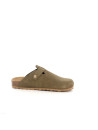 Mules en cuir kaki I Am
