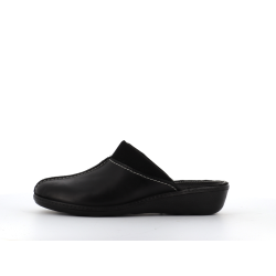 chausson noir en cuir
