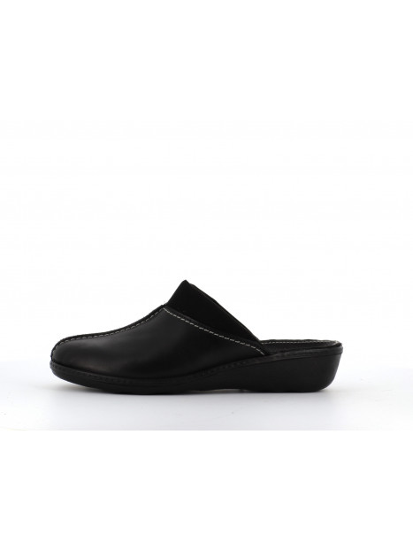 chausson noir en cuir