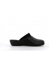 chausson noir en cuir