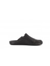 chausson noir en cuir