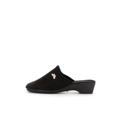 chausson ouvert a talon noir