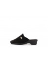chausson ouvert a talon noir