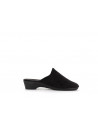 chausson ouvert a talon noir