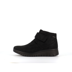 botillon noir en cuir