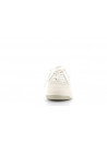 Basket blanche en cuir brandy