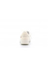 Basket blanche en cuir brandy