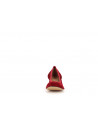 Escarpin rouge en cuir