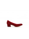 Escarpin rouge en cuir