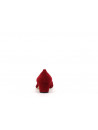Escarpin rouge en cuir