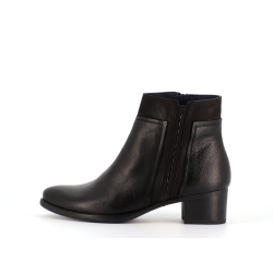 Bottine noir en cuir