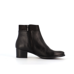 Bottine noir en cuir