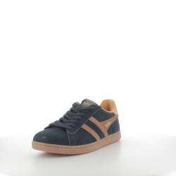 Baskets bleues et marron