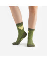 Chaussettes coton vertes et coeur