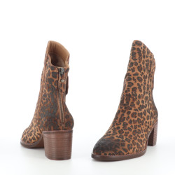 Boots Léopard daim