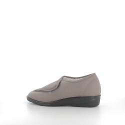 Chaussons en textile taupe